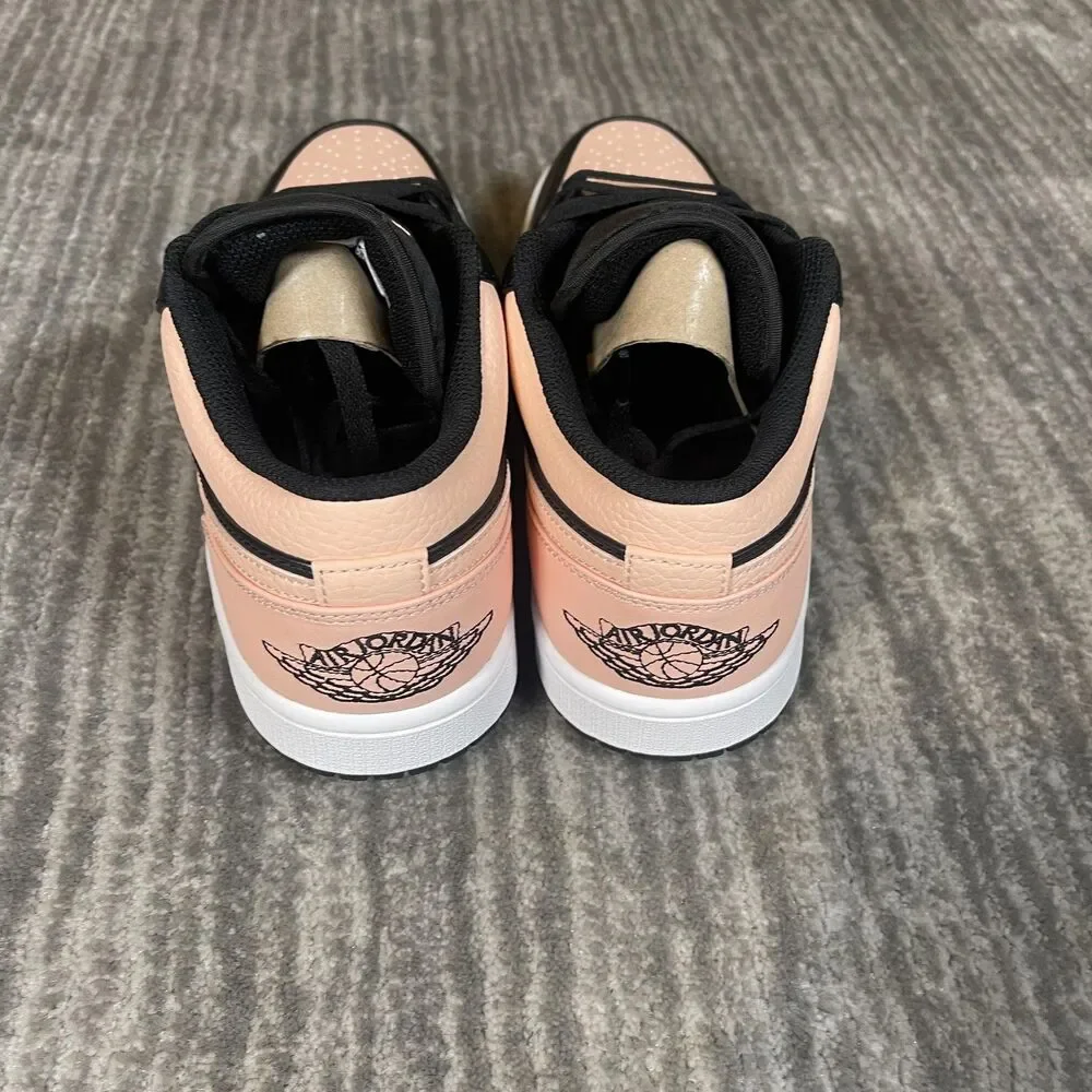 Jordan Air Jordan 1 Low Shoes Mens Size 8 Black Arctic Orange Leather 553558-034